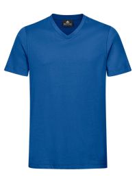 Blau Herren T-Shirt mit V-Ausschnitt, gerade geschnitten, für Beruf & Freizeit